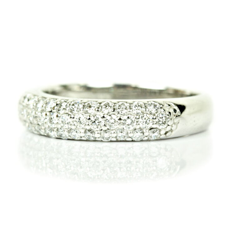 楽天市場】Ponte Vecchio ポンテヴェキオ K18WG パヴェリング ホワイト  