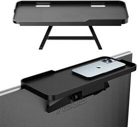 ディスプレイボード 物品棚 テレビモニター 上 小物収納DVD移動棚 PCモニタアーム 机の上に置く棚 耐荷重3kg 表面滑り止めデザイン 取り付け簡単 文房具便利 ディスプレイボード