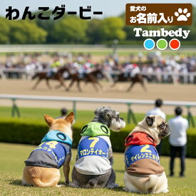 ＼P10倍★1/12 23:59まで★初売り／【犬服 犬 服 秋冬 犬の服 名入れ】愛犬のお名前入り わんこダービー【干支 午年 日本製 競馬 競走馬 パロディ チワワ ダックス トイプードル おもしろ ヨーキー タムベディ】(S/3/RI/H/)