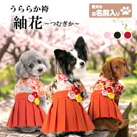 【10月上旬発送】【犬服 犬 服 犬の服 秋服 冬服用】うららか袴 紬花(つむぎか)《名入れ可能》【日本製 …