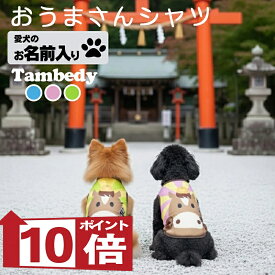 【犬服 犬 服 秋冬 犬の服 名入れ】愛犬のお名前入り おうまさんシャツ【干支 日本製 初詣 年賀状 チワワ ダックス トイプードル おもしろ ヨーキー セール】(S/3/RI/H/)