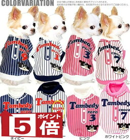 【犬服 犬 服 秋冬 犬の服 名入れ】愛犬のお名前入り ベースボールシャツ【ドッグウェア ペット ダックス トイプードル チワワ 柴犬 タムベディ】(S/3/RI/H/)