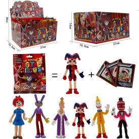 【The Amazing Digital Circus :blind box！Contains 1 figure + 3 cards!】スキビディトイレ ブラインドボックス*1= フィギュア*1＋カード*3 新学期 グッズ おもちゃ ホラーゲーム 知育玩具 誕生日用品 子供へのギフト 感謝祭の日 ハロウィンクリ スマスギフト