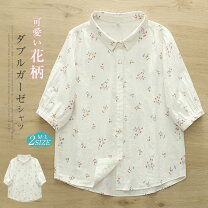 楽天市場】五分袖（柄総柄）（シャツ・ブラウス｜トップス 
