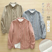 楽天市場】裏起毛（柄ストライプ）（シャツ・ブラウス｜トップス 