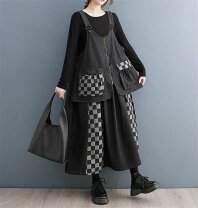 楽天市場】サロペット スカート（柄チェック）（レディース 