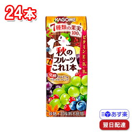 カゴメ 秋のフルーツこれ1本 発酵白ぶどう＆ベリーベリーブレンド 24本セット 【賞味期限が2024.3.30までの商品です】 まとめ買い ビタミン 果物 紙パック ジュース りんご パ