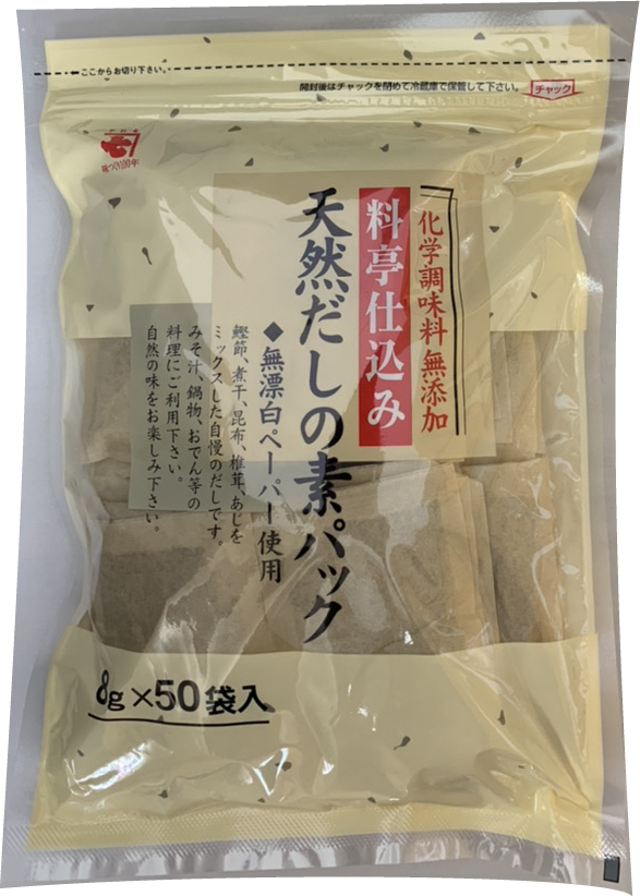 ●日本正規品● かね七 料亭仕込み 天然だしの素パック 50袋 8g SALE