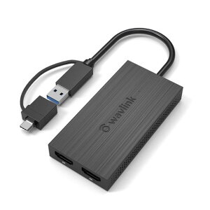 WAVLINKUSB3.0A/type-C-fAHDMIA_v^[2Ko̓~jhbLOXe[V/ő4K(3840x2160@30HzfBXvCo/1x1440PΉHDMIo̓|[g/1x1080PΉ