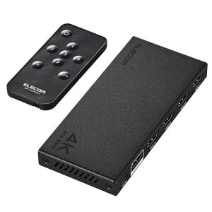 �G���R�� HDMI�ؑ֊� 4K 60Hz 4����1�o�� �����R���t�� �y�����E�蓮�ؑւ��I�ׂ�z PS5�E4 / Nintendo Switch/Fire TV Stick �� DH-SW4KB41BK/E
