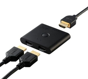 �G���R��HDMI�ؑ֊�4K60Hz2����1�o�͑o�������^(12mm)���z��PS5�E4/NintendoSwitch/FireTVStick��DH-SW4KBD21BK/E