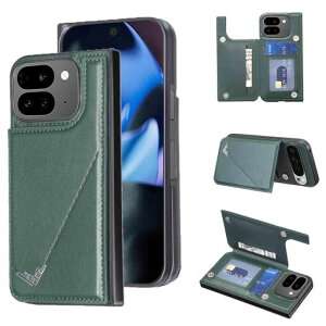 �yAnrek�z�݊��� Google Pixel 10 Pro Fold �p �V�^ �w�� �J�[�h�P�[�X(�_���O���[��) �O�[�O�� �s�N�Z��10�v�� �t�H�[���h �X�}�z�P�[�X �J�[�h���[ ���u���@�\ �g�уJ�o�[ pixel10pro fold GREEN