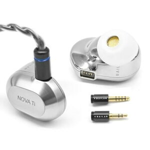 NOVA Ti �L���C���z�� �`�^�������{�f�B 11mm�_�C�i�~�b�N�h���C�o�[ �p�b�V�u�m�C�Y���_�N�V���� Hi-Fi 3.5mm/4.4mm�����v���O �y�ʐ݌v �}�C�N�Ȃ�
