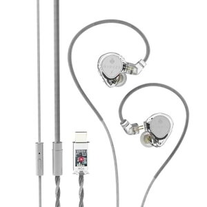 HIDIZS ST2 Nebula �C�����j �C���z�� �L�� �^�C�vc �}�C�N�t�� ESS ES9218AC �v���`�b�vDAC �����\�f���A�����C��H�_�C�i�~�b�N�h���C�o�[�A�C�����C���R���g���[���A0.78mm 2�s���P�[�u�� �}�C�N�c