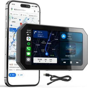 ROHOU �o�C�N�p�h���C�u���R�[�_�[ �y2026�V�o�� 6.25�C���`�z ���C�����X CarPlay Android Auto�Ή� �o�C�N�p�i�rIP68�h�� �Z�K�擾�ς� (�J�����񓋍�)