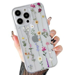 ZTOFERAiPhone16Pro用花柄クリアケースいphone16Proおしゃれかわいい透明カバー花フローラルソフトシリコーンスマートケースアイフォン16Proケース韓国人気女子耐衝撃軽量