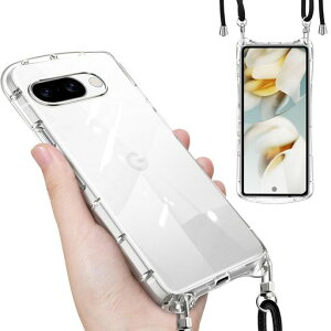 GooglePixel9a用ケースクリアショルダーストラップ付きグーグルピクセル9a用カバー透明肩掛け斜めかけ縄掛けTPU薄型耐衝撃全面保護韓国可愛いgooglepixel9a用スマホケース