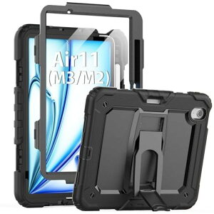 Timecity�Ή��P�[�XiPadAir11�C���`�P�[�X2025�V���f��(M3/M2)�ϏՌ��ی�t�B�����t���y�����[���u���X�^���h�O�w�ی���d������ϋv��PencilPro���S�Ή�2025/2024iPad