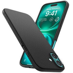 Spigen �y�n��18�N�̋Z�p�́ziPhone 16 �P�[�X TPU �\�t�g �ϏՌ� �X�g���b�v�z�[�� �ČRMIL�K�i ���L�b�h�E�G�A ACS08194 (�}�b�g�E�u���b�N)