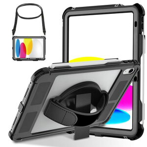 iPad��10����/10.9�C���`(2022)�E2025(A16)�Ή��h���P�[�XIP68�h���y�ʔ��^�ϏՌ�����Ή��S�ʕی�360�x��]�X�^���h�n���h�X�g���b�v�V�����_�[�x���g�y�����[�t���A�E�g�h�A�����C�v�[���Ή�