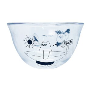 サンアートかわいい食器「PARTYBEARくまのグラさん」ガラスそうめんお猪口蕎麦猪口WALKTOBEACH雑貨熊グッズ夏日本製SAN4301-1