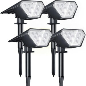 NFESOLARソーラーガーデンライトスポットライトソーラーライト屋外庭園照明明暗センサー自動点灯/消灯2200mAh大容量IP67防水防犯防災IP65夜間自動点灯/昼間自動消灯地中埋込型パス