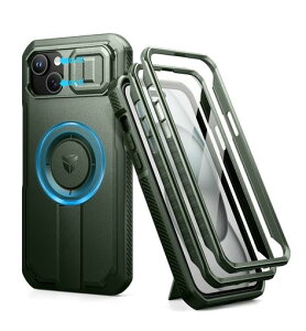 DexnoriPhone15Plus&14Plus�p�}�O�l�b�g�P�[�X-�X���C�h���J�����J�o�[&�����\�L�b�N�X�^���h&������ʕی�t�B�����t���ϏՌ��w�r�[�f���[�e�B�P�[�X(�O���[��)