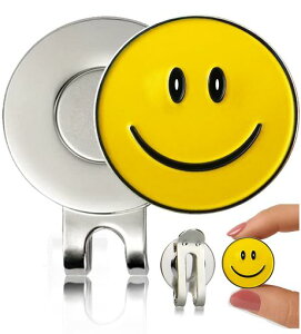 ゴルフマーカーゴルフマーカー帽子用マグネット付き【笑顔のボールマーカーかわいい】ゴルフキャップクリップゴルフマーカー磁石ゴルフ用品プレゼントギフト