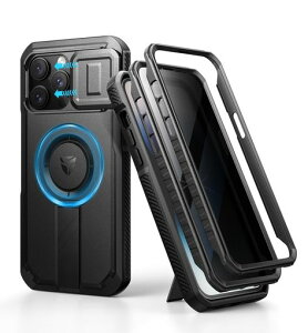 Dexnor iPhone 14 Pro Max�Ή� �X���C�h���J�����J�o�[&�����\�L�b�N�X�^���h&�̂������h�~�t�B�����t�� MagSafe�Ή� �ϏՌ��o���p�[�P�[�X&���C�ی�J�o�[ �u���b�N(�u���b�N)