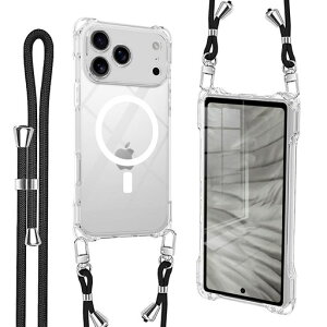 iPhone 17 Pro Max �p �P�[�X �N���A Magsafe�Ή� �}�O�l�b�g���� �V�����_�[ �X�g���b�v�t �g�уJ�o�[ �ϏՌ� �S�ʕی� �A�C�t�H��17 �v�� �}�b�N�X �p �\�t�gTPU ������ �X�}�z�P�[�X �R�t�� �����c