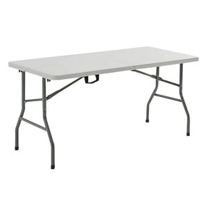 折りたたみテーブルアウトドア作業テーブルダイニングテーブル耐荷重120kg大きい軽量持ち運び室内屋外ピクニックキャンプ(ホワイト-150)