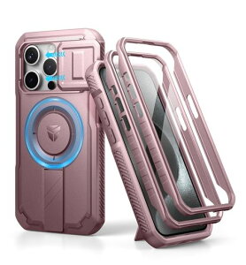 DexnoriPhone15Pro�p�}�O�l�b�g�P�[�X-�X���C�h���J�����J�o�[&�����\�L�b�N�X�^���h&������ʕی�t�B�����t���ϏՌ��w�r�[�f���[�e�B�P�[�X(�s���N)