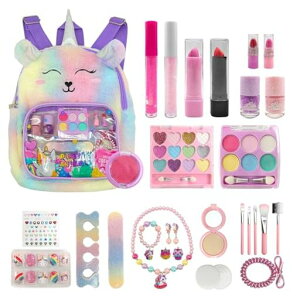 Aifieego48PCSTOYS子供用メイクセットプリンセス玩具お化粧セット女の子おもちゃ化粧品人気キッズコスメセットおままごとセット子供メイクアップセットマニキュアはがせるタイプ小学生smal…