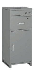 Euker(ユーカー)宅配BOX宅配ボックス屋外ポスト付き置き配郵便受け複数投函可能140L大容量両開き防水防塵防錆防犯頑丈簡単設置戸建て用個人宅用(グレー)