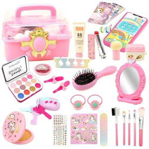 CORPERTOYSメイクセット女の子携帯鍵ステッカー収納ボックス音と光ドレッサーおままごと誕生日プレゼント六歳以上
