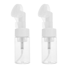 FRCOLOR 泡 ボトル 100ml 2個セット 洗顔ブラシ 付き ポンプ 容器 詰め替え 泡立て 洗顔料 シャンプー 旅行 携帯