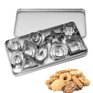 Jraveztクッキー型抜きクッキー型30個セット抜き型ビスケットお菓子作り製菓道具クッキーカッターステンレス花形星形クッキーかた型DIY焼き型収納ケース付き