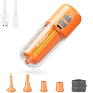 WOSERLD�d���|���v�g�ю��G�A�[�|���v���͂�430L/�������[�U�̓d����C����2000mAh�o�b�e���[USB�[�d�����y�ʐ݌v�Ɩ����C�g�t���A�ċz��������ASOS���C�g�G�A�[�}�b�g���X�A�X�C�~���O�c