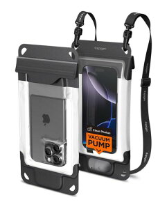 Spigen�y�^��|���v�t�� / �ő�8.3�C���`�Ή��z�X�}�z�h���P�[�X IP68 �ō����� ���S�h���|�[�` ��|�� ��F�� iPhone Pixel Xperia Galaxy�ɑΉ� ACS09306 A602 (�`���R�[���E�O���[)