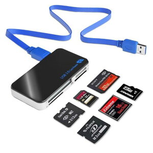 MEIKEMANSD�J�[�h���[�_�[6in1USB3.0�������J�[�h���[�_�[�ySD�AMicroSD/TF�ACF�AMS�AM2�AXD/SM�AUHS-I/UHS-II�J�[�h�p�z5Gpbs�����]���|�[�^�u��SD�J�[�h�A�_�v�^�[MacBook