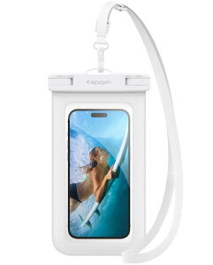 Spigen �X�}�z �h���P�[�X 1�� ���� iPhone Pixel Xperia �ő�8.2�C���`�Ή� �^�b�`�\ ��F�� ���� �����B�e �����C ���� �ނ� �C IPX8�F�� ���S�h�� �l�b�N�X�g���b�v�t�� A601 ACS06006 (�z���C�g)