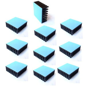Easycargo25mm�A���~�q�[�g�V���N25x25x10mm10����+3M8810�M�`���S���e�[�v��p�N�[���[GPU�`�b�vVRAMVGARAM(25mmx25mmx10mm)