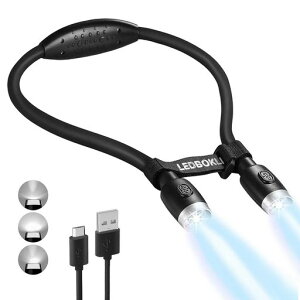 LEDBOKLI�l�b�N���C�g�u�b�N���C�gled�Ǐ����C�g6500-7000K3�i�K����800mAh��|�����C�gUSB�[�d���Ǐ�/�U��/��d/�j�҂�/�h�Зp�u���b�N
