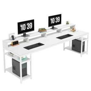 Tribesigns �p�\�R���f�X�N 2�l�p �Q�[�~���O�f�X�N �I�t�B�X�f�X�N ��200cm ���� ���b�N&���j�^�[��t�� �� pc�f�X�N �c�C���f�X�N �g���ȒP �z���C�g