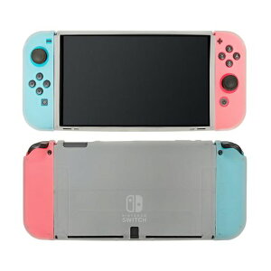 Ryo楽々生活館Switch有機EL対応保護ケースJoy-Conカバー分離式3点セットスイッチ有機ELモデル専用カバー装着簡単TPUソフト耐衝撃switch有機ELスイッチ有機ELモデル対応ケーススクラブ半透明