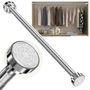 【驚異・耐荷重】突っ張り棒ステンレス製穴あけ不要超強力つっぱり棒:幅50-260cm耐震頑丈設計耐荷重40-50KG落下防止突っ張りつっはり棒幅広調整可能