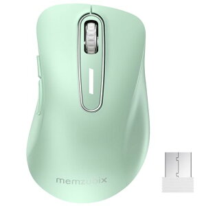 memzuoix���C�����X�}�E�X����2.4GHz�l�ԍH�w�f�U�C�������Ԏg�p�Ŕ��ɂ���1400DPI�����x���w�g���b�L���O���}���pUSB���V�[�o�[�t��5�{�^��PC�m�[�gMacBookChromeOS�Ή��A�~���g�O���[��