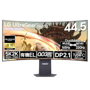 �yVGP2025Summer���܁zLGOLED�Q�[�~���O���j�^�[45GX950A-B44.5�C���`/5K2K(5120x2160)/�L�@EL/WUHD165Hz/WFHD330Hz/0.03ms/DCI-P398.5%/USB