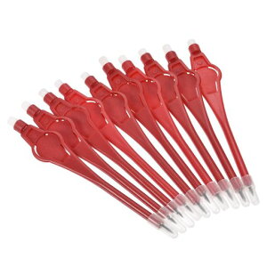 PATIKILゴルフ得点鉛筆消しゴム付き30個ラウンドクリッププラスチック2Hマーカーペンスポーツゲーム会議用レッド