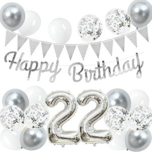 22Βao[DZbg傫40inchVo[ao[t100cmnbs[o[Xf[HAPPYBIRTHDAYK[h12inchVo[zCgD18pcstZbgq